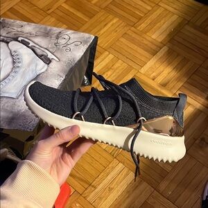 Adidas Cloudfoam Grey/Blue Sneakers